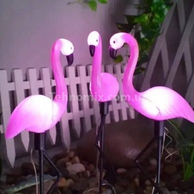 Декор садовый Фламинго 3шт светящиеся на солнечной панели FLAMINGO OUTDOOR SUPERLED Розовые