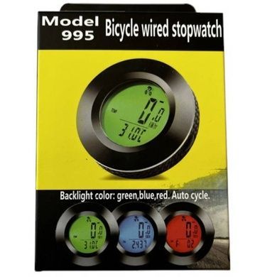 Велокомп'ютер з підсвічуванням дисплея та 22 функціями Waterproof 995/997 Чорний