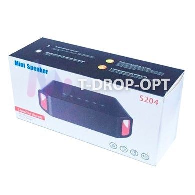 Портативна бездротова bluetooth колонка MP3 плеєр Sps S204 Чорна