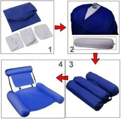 Сиденье для плавания swimming pool float chair Синее