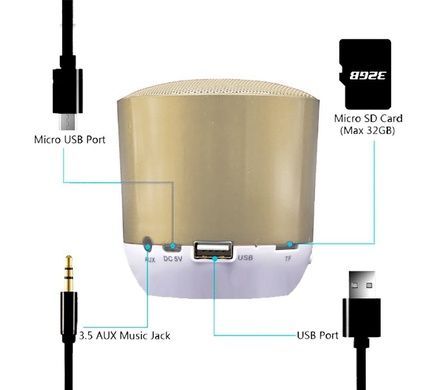 Bluetooth Колонка Hopestar H9 Gold