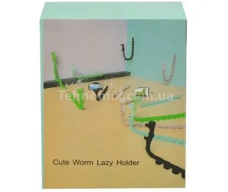 Тримач для телефону у вигляді гусениці Cute Worm Lazy Phone Блакитний
