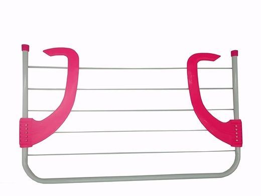 УЦЕНКА!Сушилка для одежды на батарею 4068 см съемная Fold Clothes Shelf УЦ-№-42 Розовая
