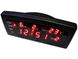 Настольные LED Caixing CX-868 часы с календарем, термометром и будильником Черные