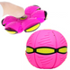 Летающий мяч-тарелка фрисби трансформер Розовый