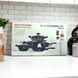 Набор кастрюль с прорезиненными крышками + сковорода Top Kitchen TK-00094R Коричневый