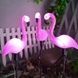 Декор садовый Фламинго 3шт светящиеся на солнечной панели FLAMINGO OUTDOOR SUPERLED Розовые