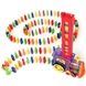Детская игрушка музыкальный паровозик с домино DOMINO Happy Truck