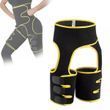Утягивающий пояс для похудения и коррекции фигуры ADJUSTABLE ONE PIECE WAIST BAND XL/XXL Черный Желтый