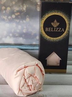 Простирадло сатинова на резинці Belizza Persik 180х200см
