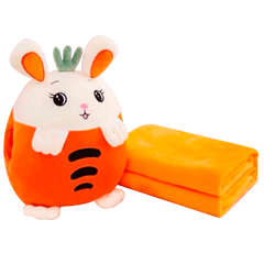 Игрушка-плед подушка муфта Морковка