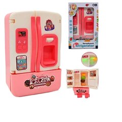Іграшка Холодильник 20см з підсвічуванням та звуком на батарейках Refrigerator Рожевий