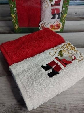 Рушники новорічні Bella Karina Christmas breaz 30х50см набір 2шт