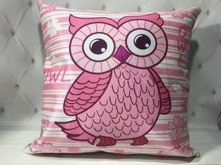 Наволочка декоративна Dijital принт Owl pembe 45х45см