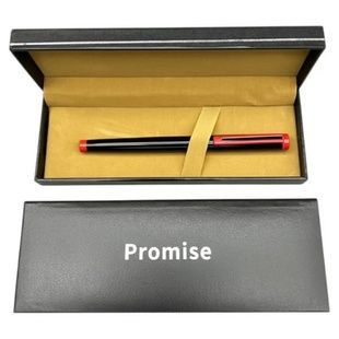 Ручка роллерная металлическая в подарочном футляре Promise 3293 Черная с красным