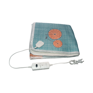 Електропростирадло 120х150см Electric Blanket Бірюзове з апельсином