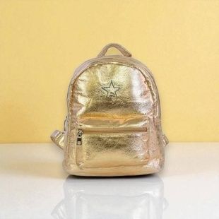Рюкзак детский блестящий на 1 отделение 25*16*29см С 32087 Золото