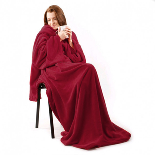 Плед з рукавами Snuggie бордовий