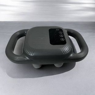 Масажер перкусійний для тіла 6 масажних головок Massage Gun Сірий