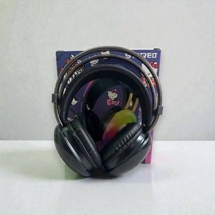 Наушники беспроводные PG-706H LED с подсветкой Черные