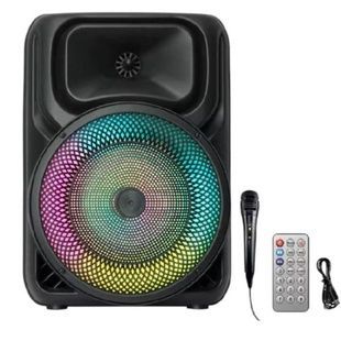 Колонка беспроводная с микрофоном и пультом управления RGB SPS 8147 Черная