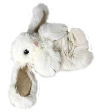 Кролики брелок з хутром 18 см Білий