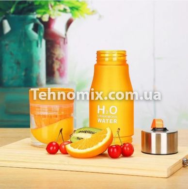 Спортивная бутылка-соковыжималка H2O Water bottle Оранжевая