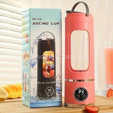 Блендер портативный USB 1500 мАч Juising Cup HP-118 Розовый