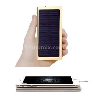 Power bank 20000mAh із сонячною панеллю Solar Charger Золото