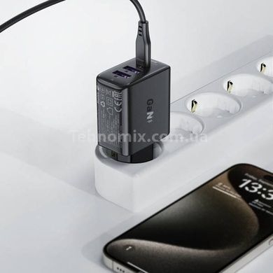 Зарядний пристрій ACEFAST A57 PD35W GaN 2*USB-A+USB-C Чорний