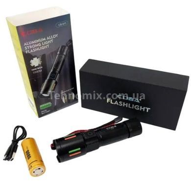 Ліхтар ручний з індикатором заряду NIGHT VISION FLUORESCENCE CB-611-TG Чорний
