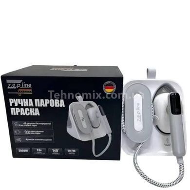 Парогенератор ручний з резервуаром для води 1,5л пар 50 г/хв 140&deg;C 3000Вт Zepline ZP-00222 Білий