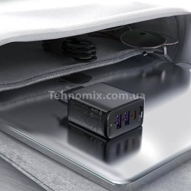 Зарядний пристрій ACEFAST A57 PD35W GaN 2*USB-A+USB-C Чорний
