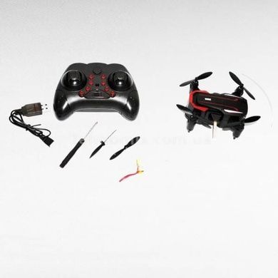 Квадрокоптер дрон із кольоровим світлом на дистанційному керуванні PLANE TOYS BK2 Чорний