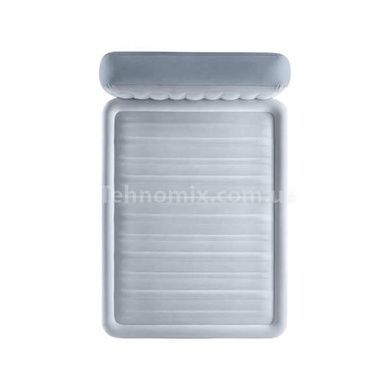 Кровать надувная с подголовьем со встроенным насосом 236x152x86(46)см 64450 Intex Серо-голубая