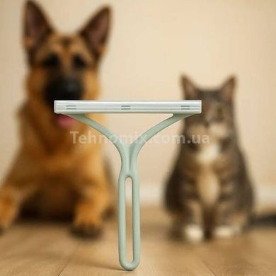 Шетка для уборки шерсти с одежды и мягкой мебели  многоразовая Hair scraper Бирюзовый