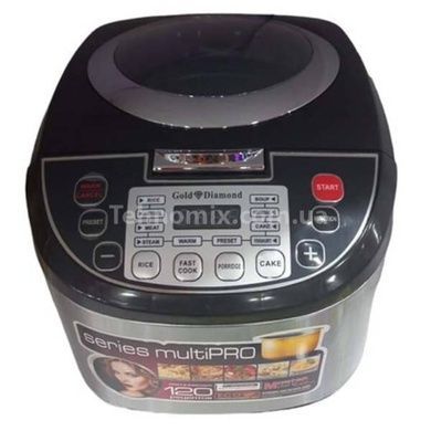 Мультиварка с фритюрницей 5л 2000Вт Gold Diamond TK 08815 Серая