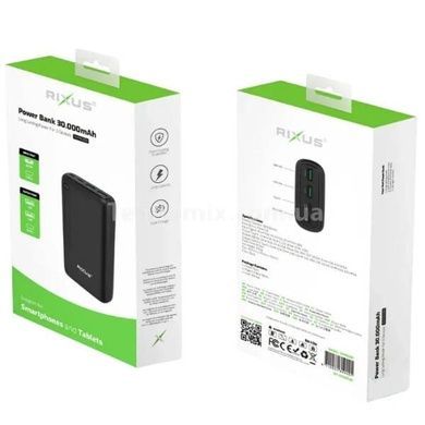 Power Bank с дисплеем 30000mAh RIXUS RXPB38B Черный