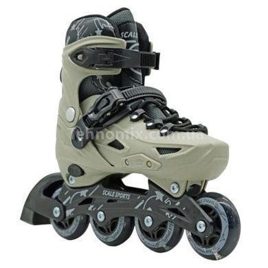 Ролики детские раздвижные размер 29-33 Scale Sports Gray LF Белые с черным