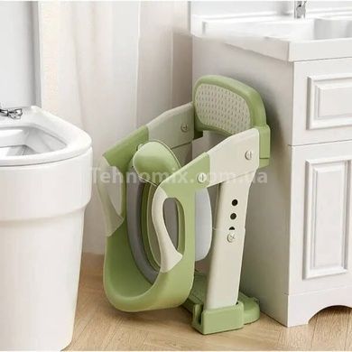 Детское сидение на унитаз со ступеньками Babycare Зеленое