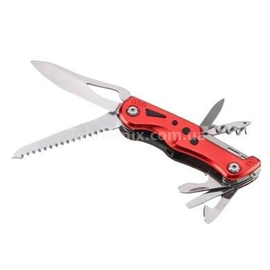Ніж багатофункціональний туристичний мультитул Traveler 11см MS001 Black/Blue/Red Червоний
