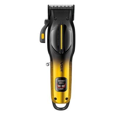 Машинка для стрижки з LED-дисплеєм та 6 змінними насадками VGR V-026 GOLD Чорна із золотим