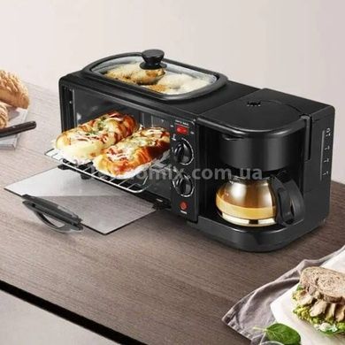 Мультипечь 3в1 кофемашина + духовка + гриль 4800Вт MAXTOP XY-206 Черная