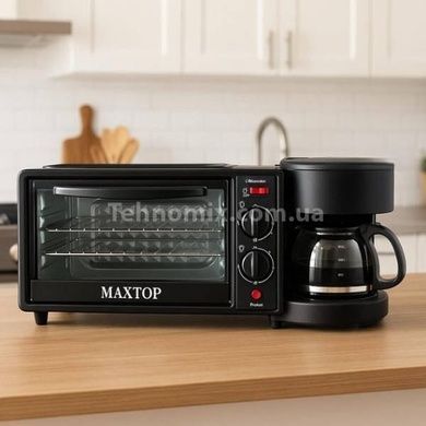 Мультипечь 3в1 кофемашина + духовка + гриль 4800Вт MAXTOP XY-206 Черная