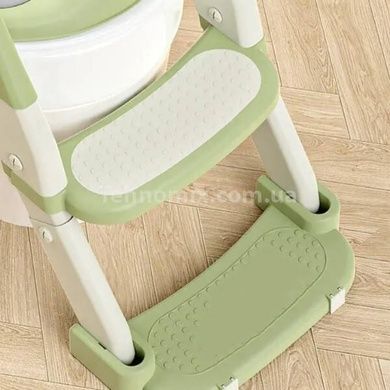 Детское сидение на унитаз со ступеньками Babycare Зеленое