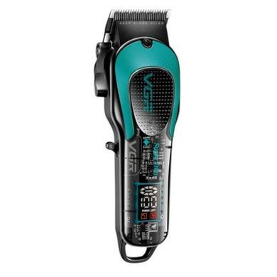 Машинка для стрижки с LED-дисплеем и сменными насадками VGR V-692 GREEN Черный с зеленым