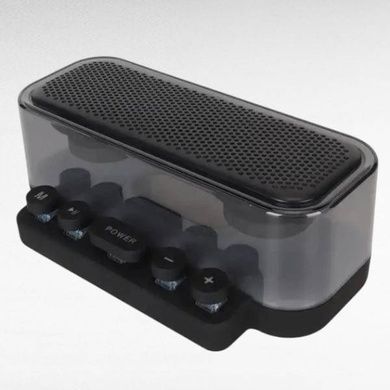 Колонка с 2 микрофонами и RGB подсветкой IPX5 Серая