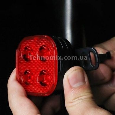 Велофонарь с системой старт/стоп аккумуляторный влагоустойчивый FY-328S-4LED Черный