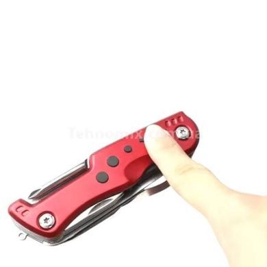 Ніж багатофункціональний туристичний мультитул Traveler 11см MS001 Black/Blue/Red Червоний