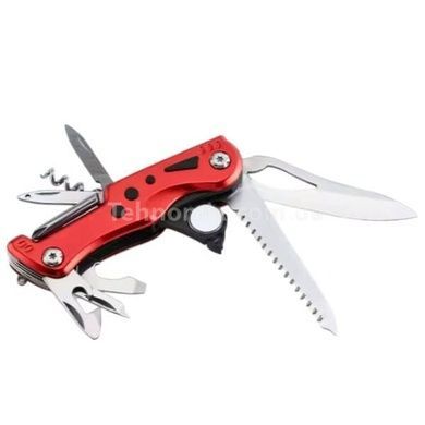 Ніж багатофункціональний туристичний мультитул Traveler 11см MS001 Black/Blue/Red Червоний